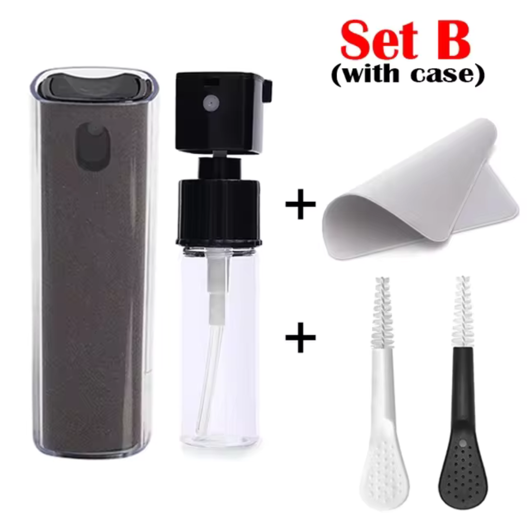 Mini Screen Cleaner Spray Smartphones Soft Microfiber Polishing Cloth Phone PC Cleaner Set Cleaning Brush for Apple IPad IPhone