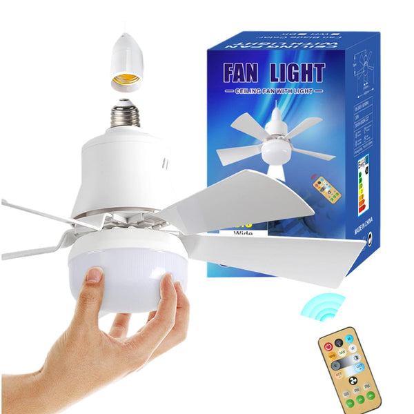 LED 30W ceiling fan light E27 with remote control for dimming suitable for living room study household use 85-265V