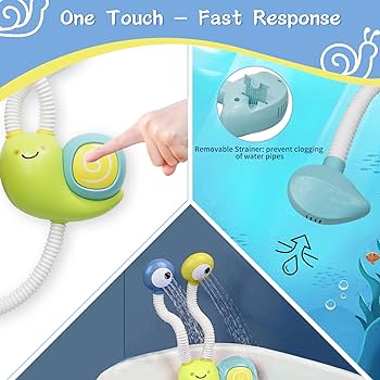 Snail Spraying Faucet Shower Electric Water Spray Toy