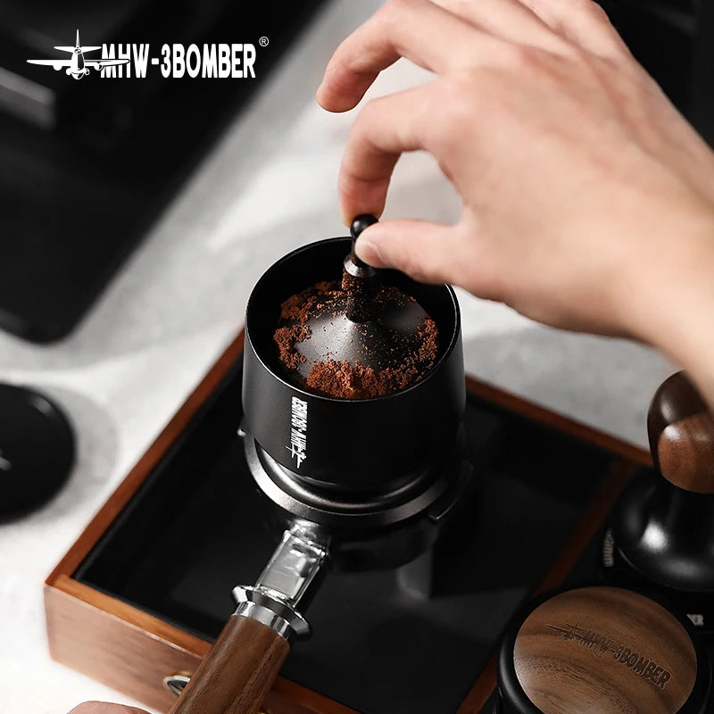 MHW-3BOMBER Coffee Dosing Funnel Aluminum Alloy Blind Shaker Fit 51-54/58mm Portafilters Espresso Dosing Cup Home Barista Tools