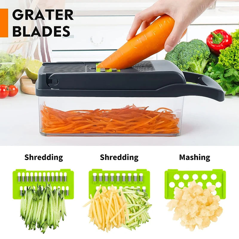 Multi-Functional Vegetable Cutter Household Potato Slicer Kitchen Radish Grater Slicer Kitchen Home Fruit Vegetable Tools