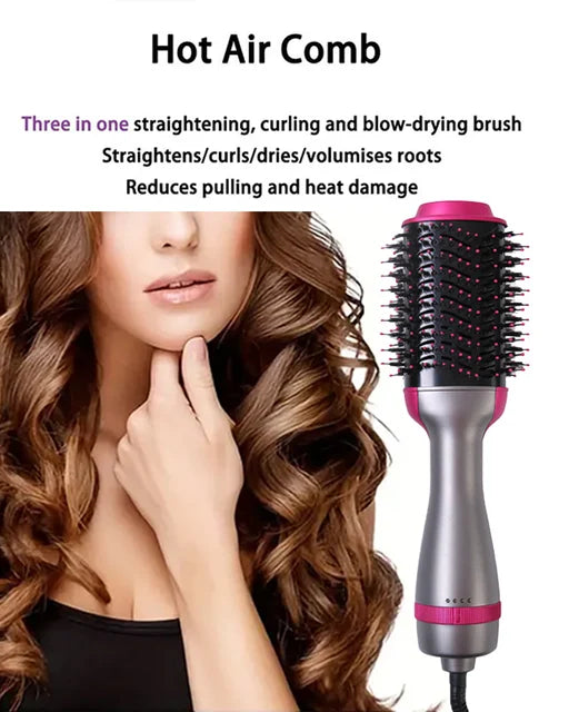 Electric Hot Air Brush Women Heating Comb