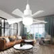 LED 30W ceiling fan light E27 with remote control for dimming suitable for living room study household use 85-265V