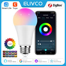 Tuya Smart Bulb E27 Zigbee Dimmable LED Light Bulb RGBCW 85-240V Smart Life App Control Support Alexa Google Home Alice