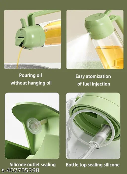 2 in 1 Spray for Olive Oil Spray Sprayer Dispenser Bottle Comfortable Handle Design for Barbecue Air Frying Pan Oven Camping