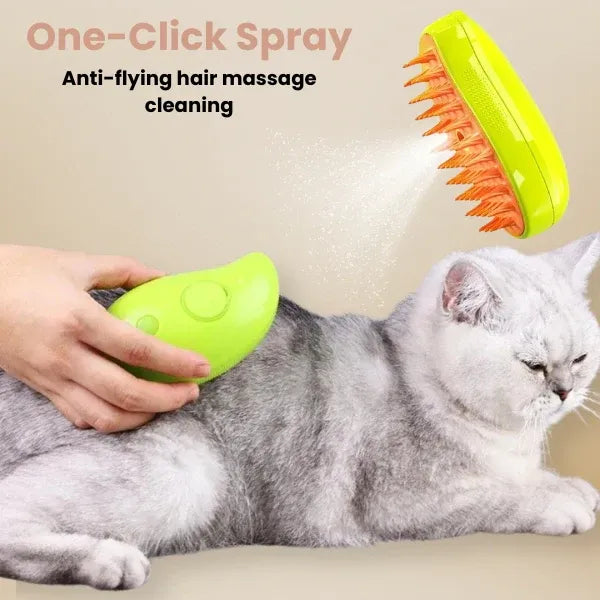 cat hair massage steam brush