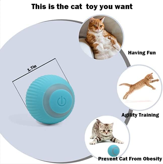 Smart Cat Toys Automatic Rolling Ball Electric Cat Toys Interactive for Cats Training Self-Moving