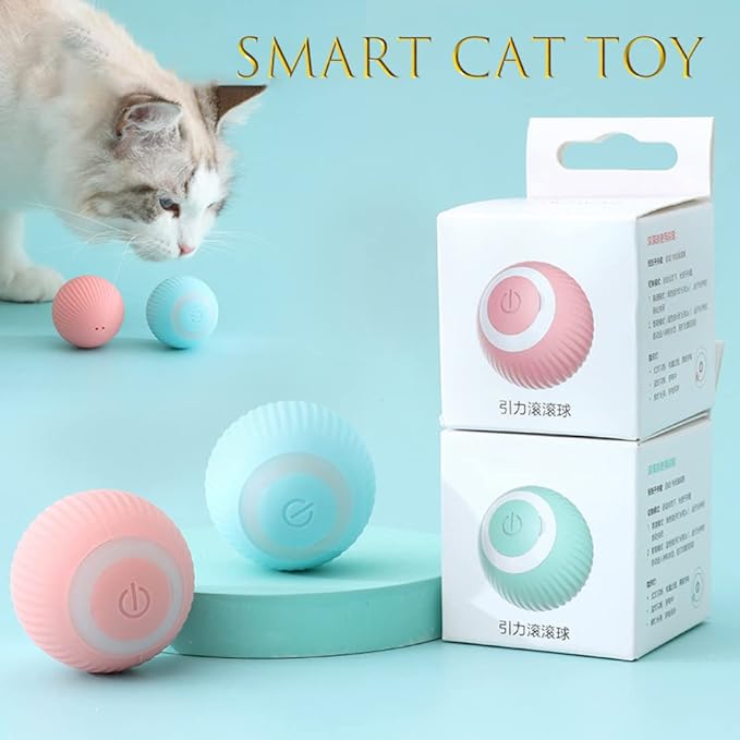 Smart Cat Toys Automatic Rolling Ball Electric Cat Toys Interactive for Cats Training Self-Moving