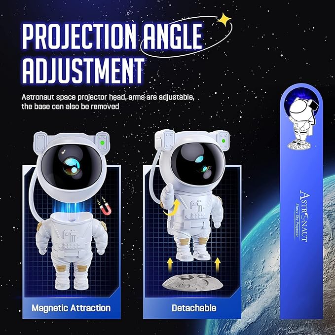 Star Projector Galaxy Night Light - Astronaut Space Projector